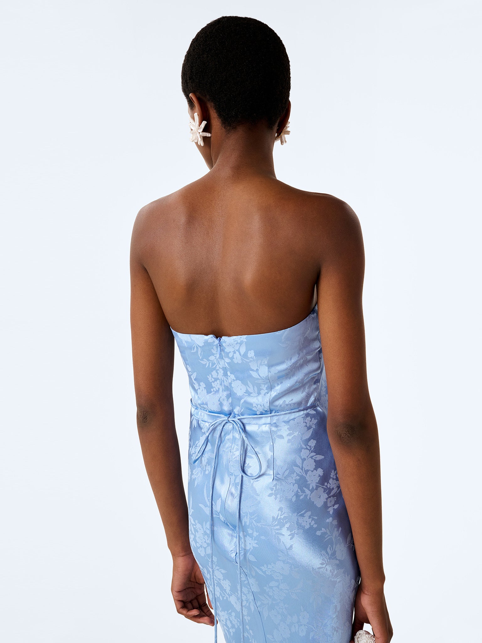 Amdra Jacquard Dress in Vista Blue – OMNES