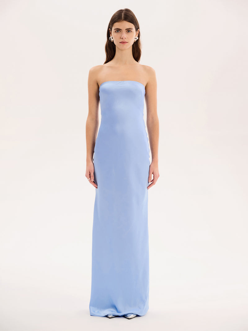 Nova Dress in Light Blue | OMNES | Ethical & Affordable Clothing