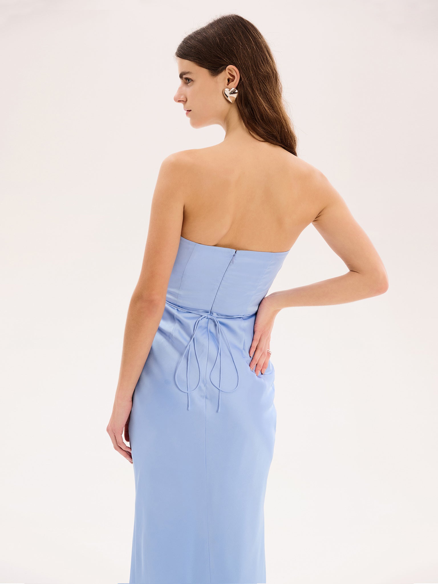 light blue strapless dress Amdra Maxi Dress in Light Blue | OMNES | Dresses | Sustainable & Affordable Clothing
