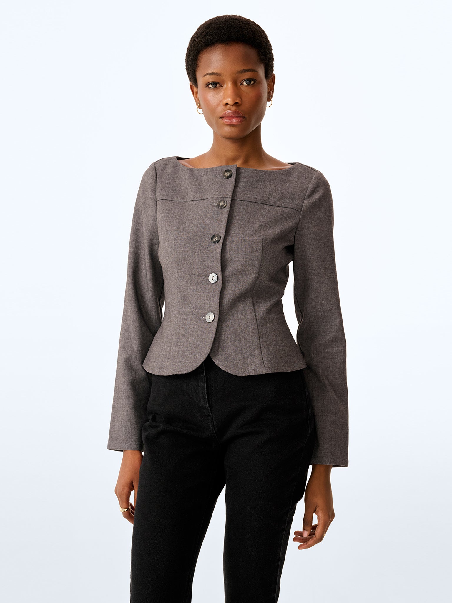 Merida Blouse in Chocolate/Cream Gingham – OMNES