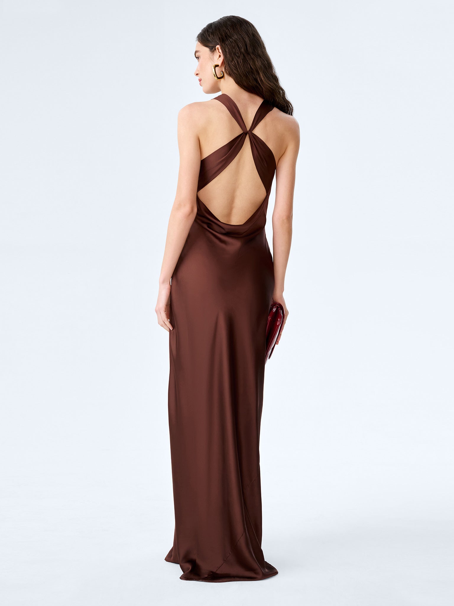 Andrea Dress in Chocolate / Black Lace – OMNES