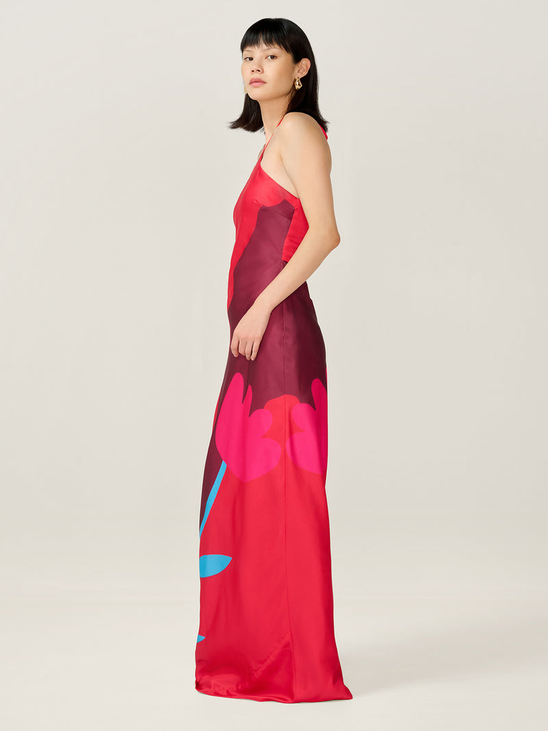 Andy Dress in Tulip Collage Print