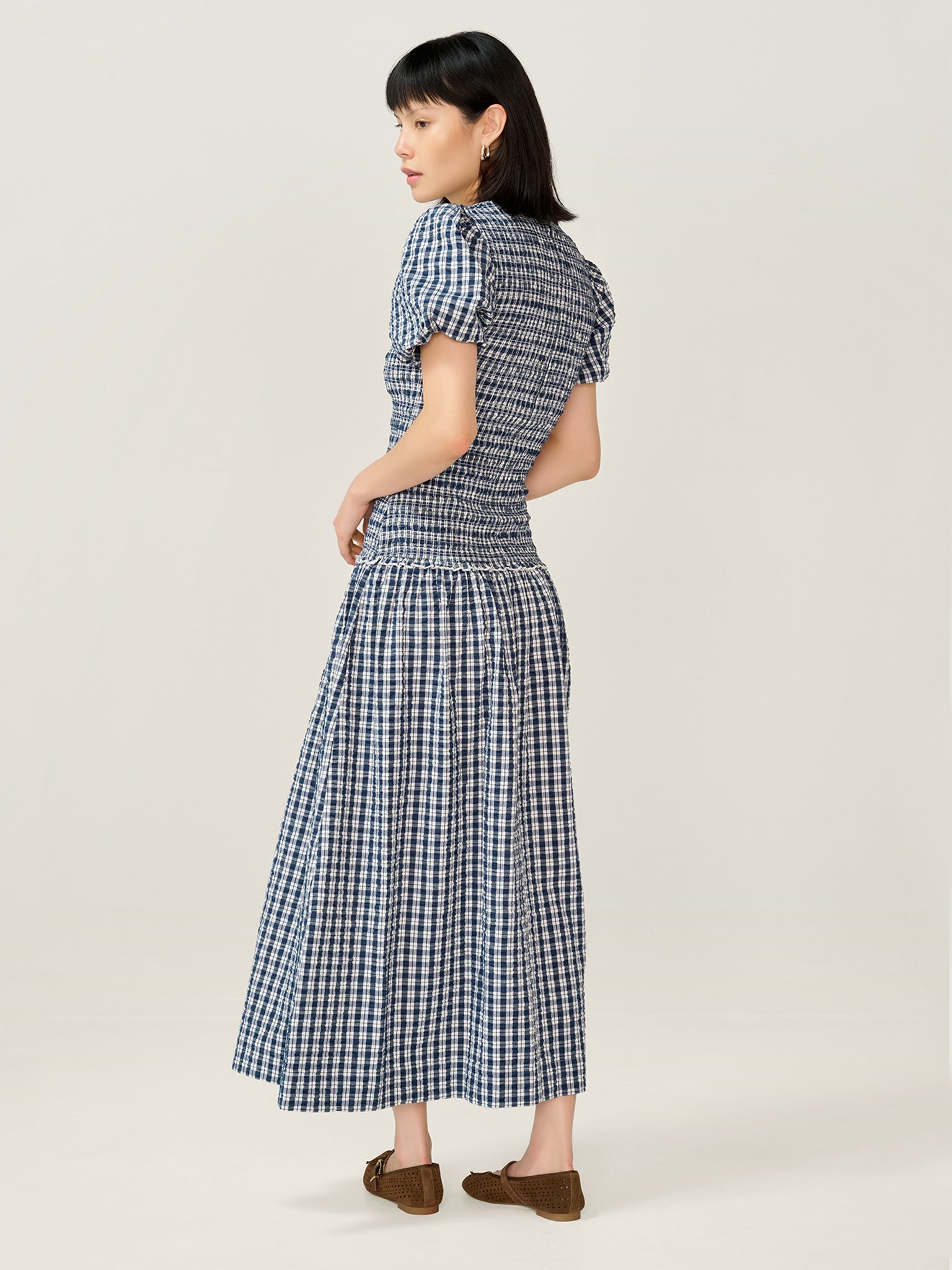 Aria Check Dress | OMNES | Ethical & Affordable Clothing