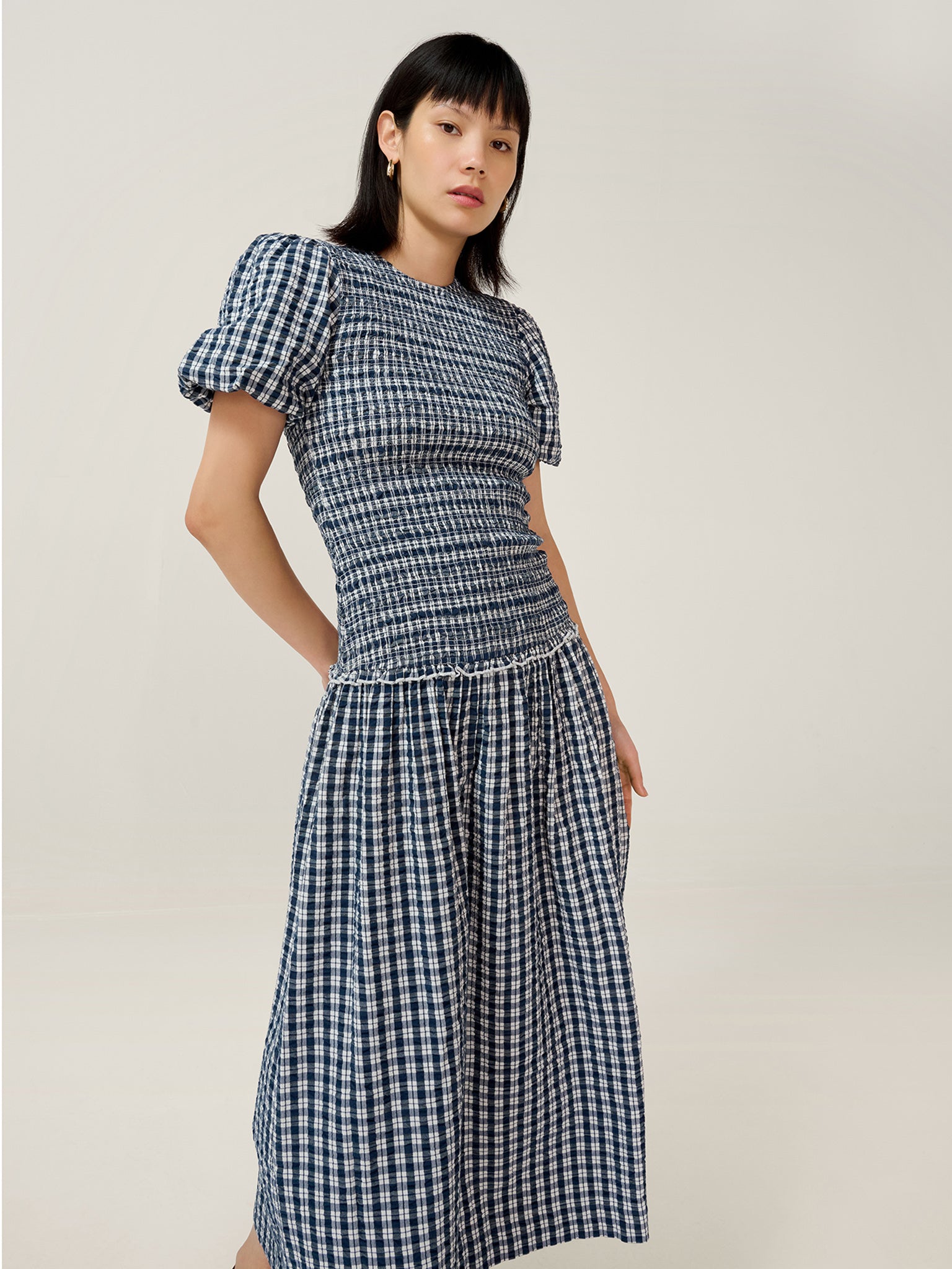 Aria Check Dress | OMNES | Ethical & Affordable Clothing | Shop
