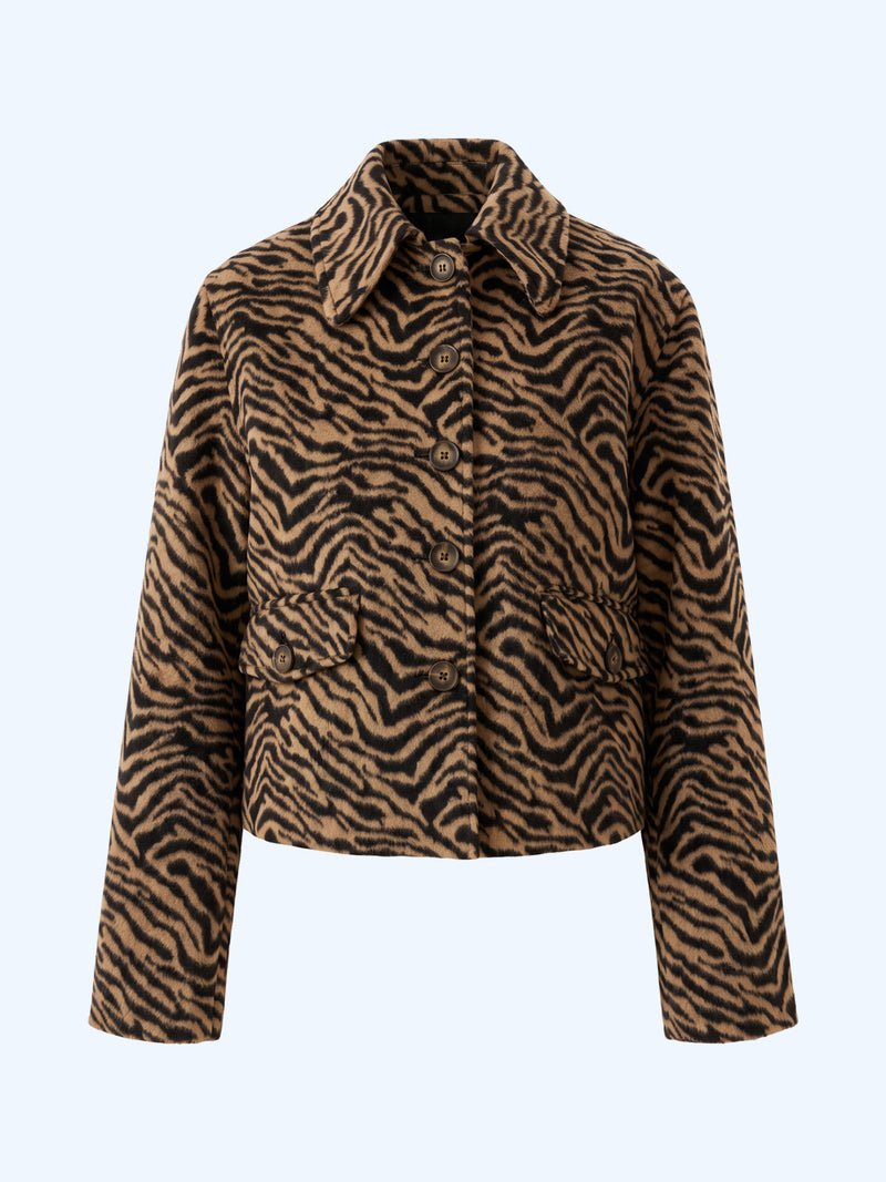 Atticus Jacket in Brown Animal
