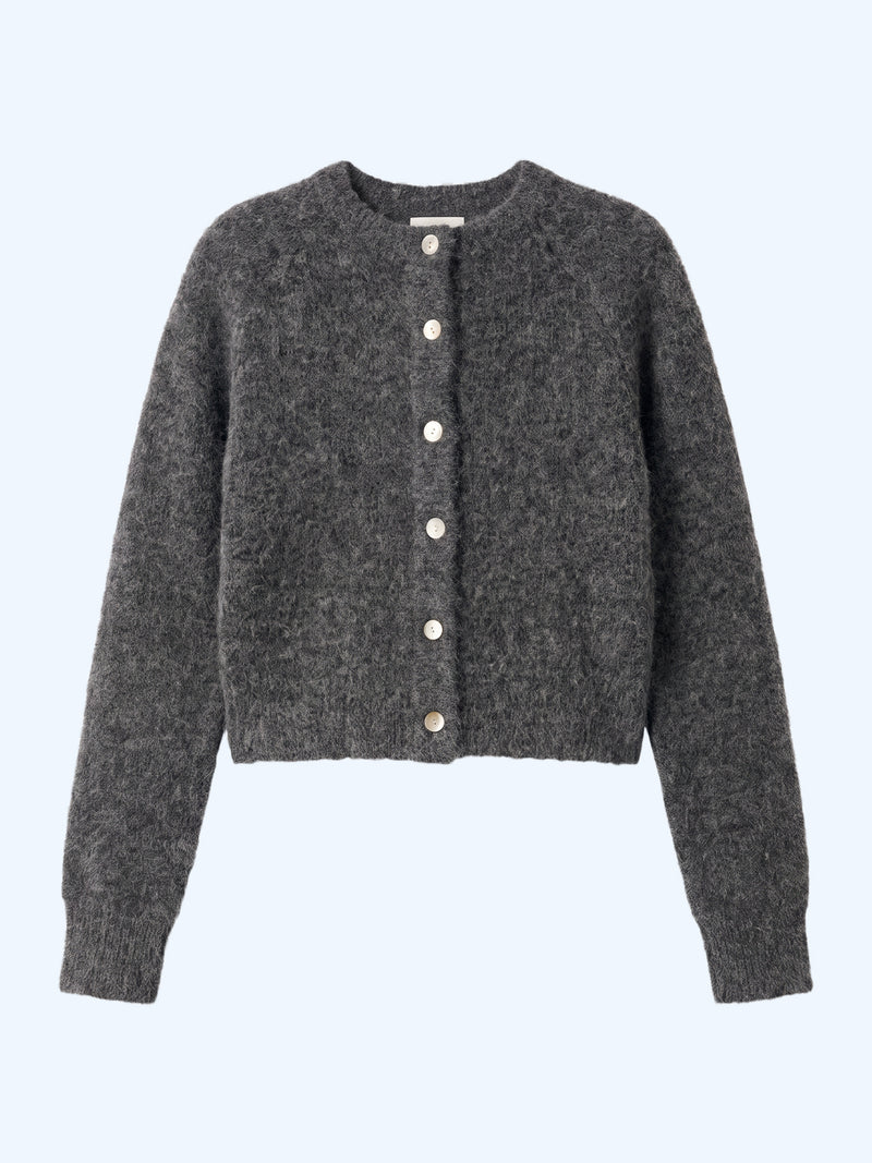 August Cardigan in Charcoal