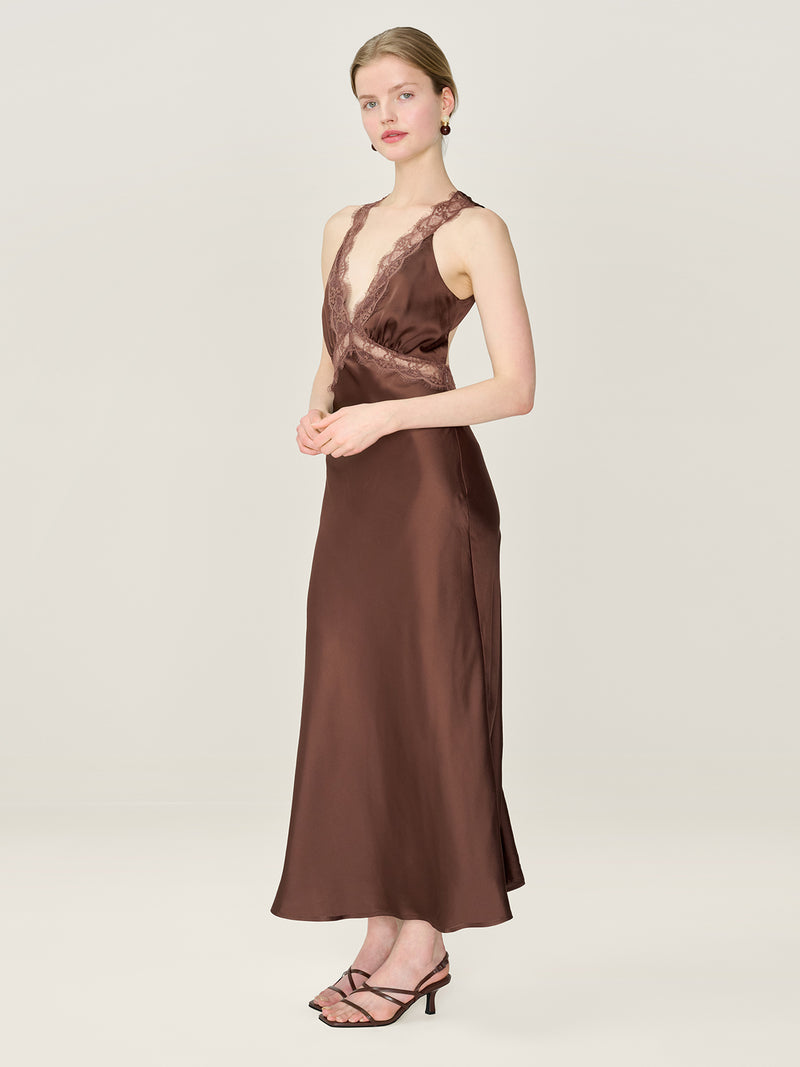 Aurelia Dress in Chocolate