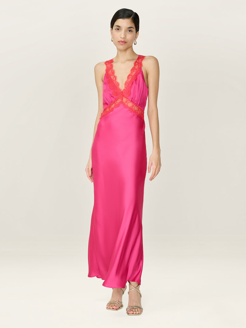 Aurelia Dress in Raspberry / Red