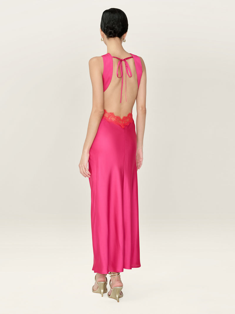 Aurelia Dress in Raspberry / Red