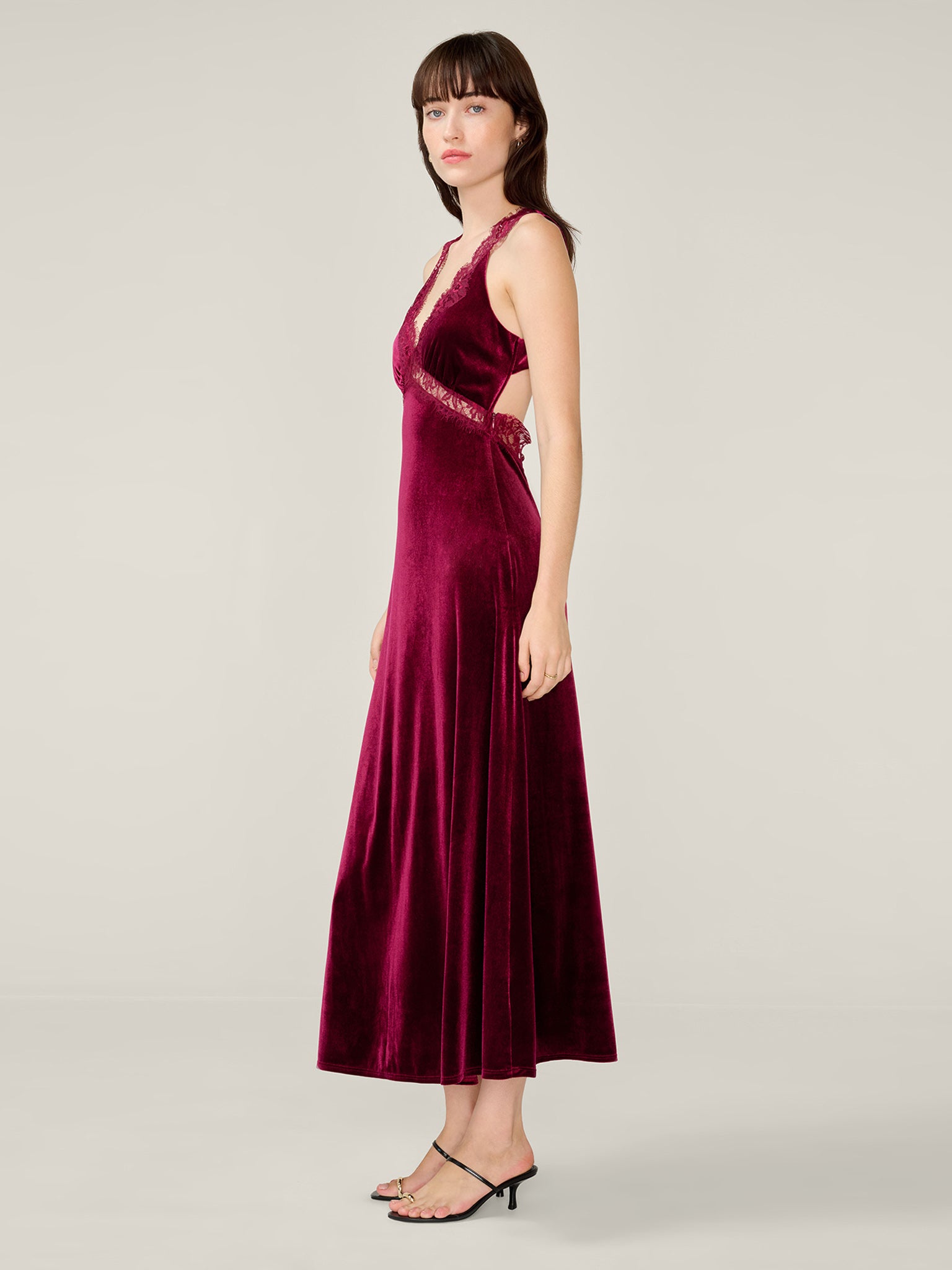 Aurelia Velvet Dress in Deep Wine - 12 Aurelia Velvet Dress in Deep Wine - 12