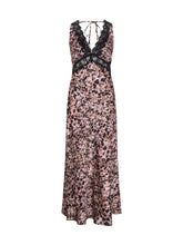 Load image into Gallery viewer, Aurelia Lace Detail Dress in Orchid Cheetah Print