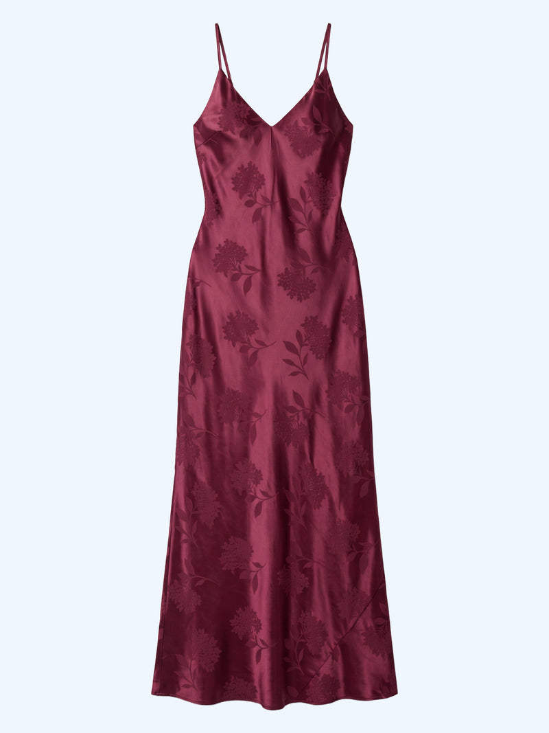 Ava Dress in Deep Wine