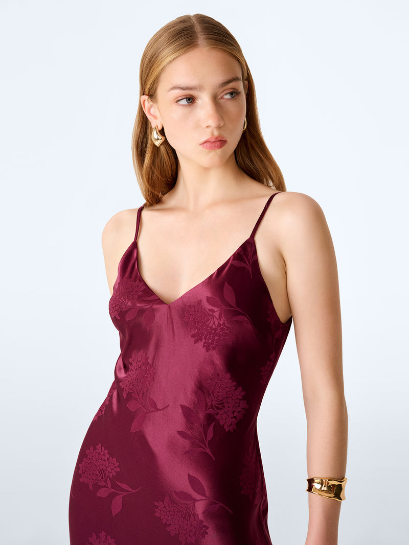 Ava Dress in Deep Wine