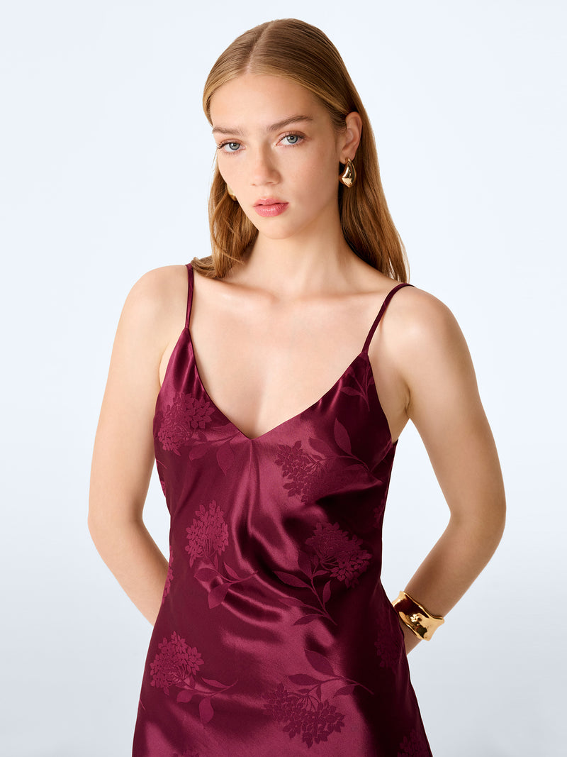 Ava Dress in Deep Wine