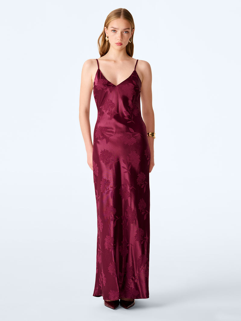 Ava Dress in Deep Wine
