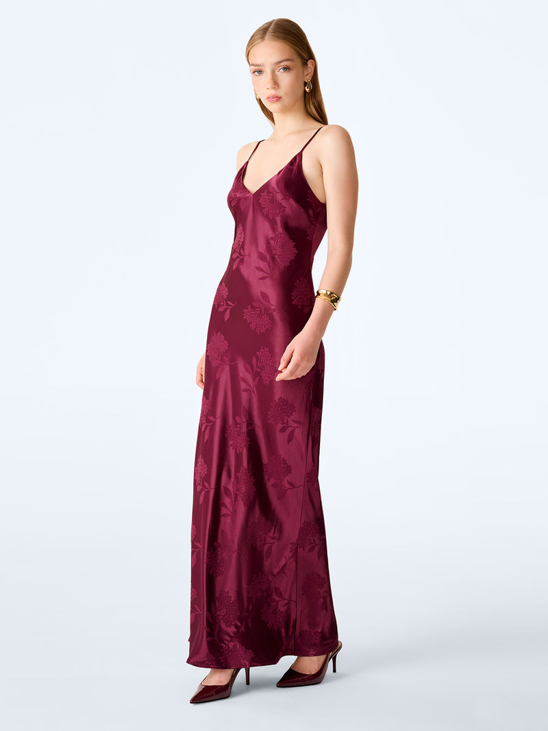 Ava Dress in Deep Wine
