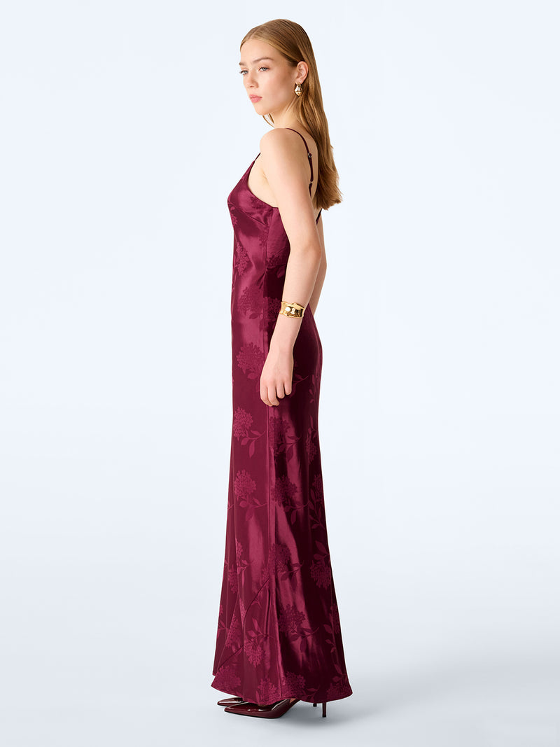Ava Dress in Deep Wine
