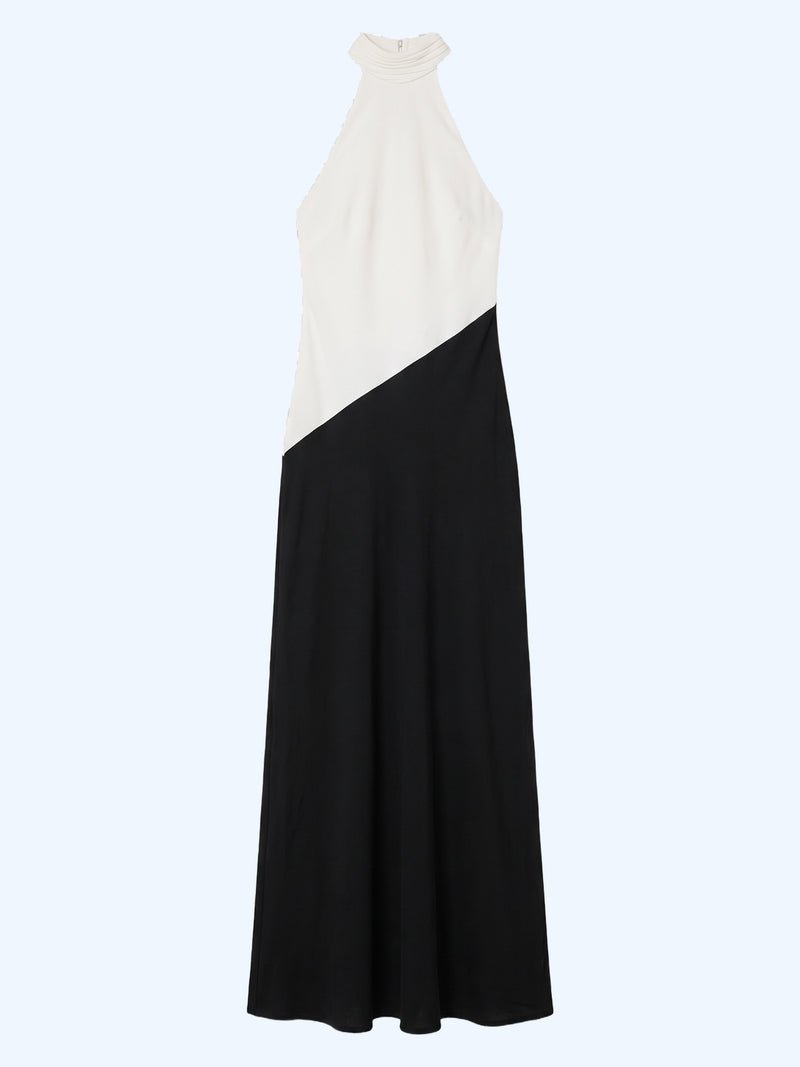Avery Dress in Ivory and Black