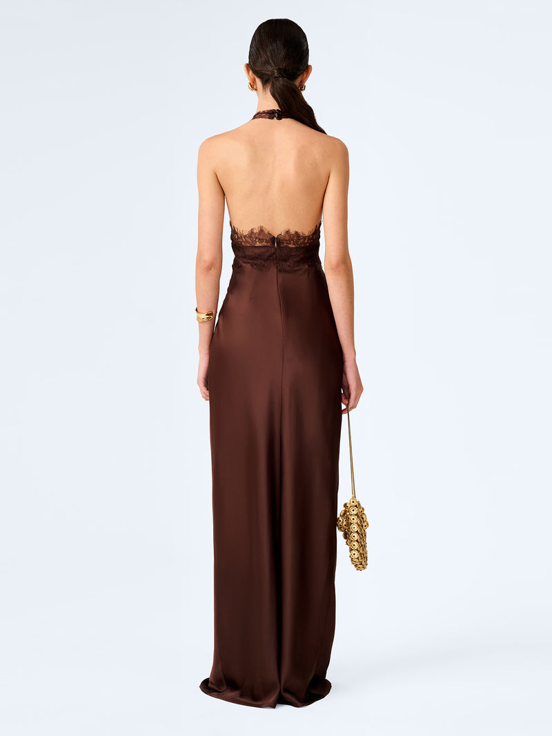 black tie brown dress Long Black Corset Formal Dress with Puff Sleeves - Size 18 main image 1