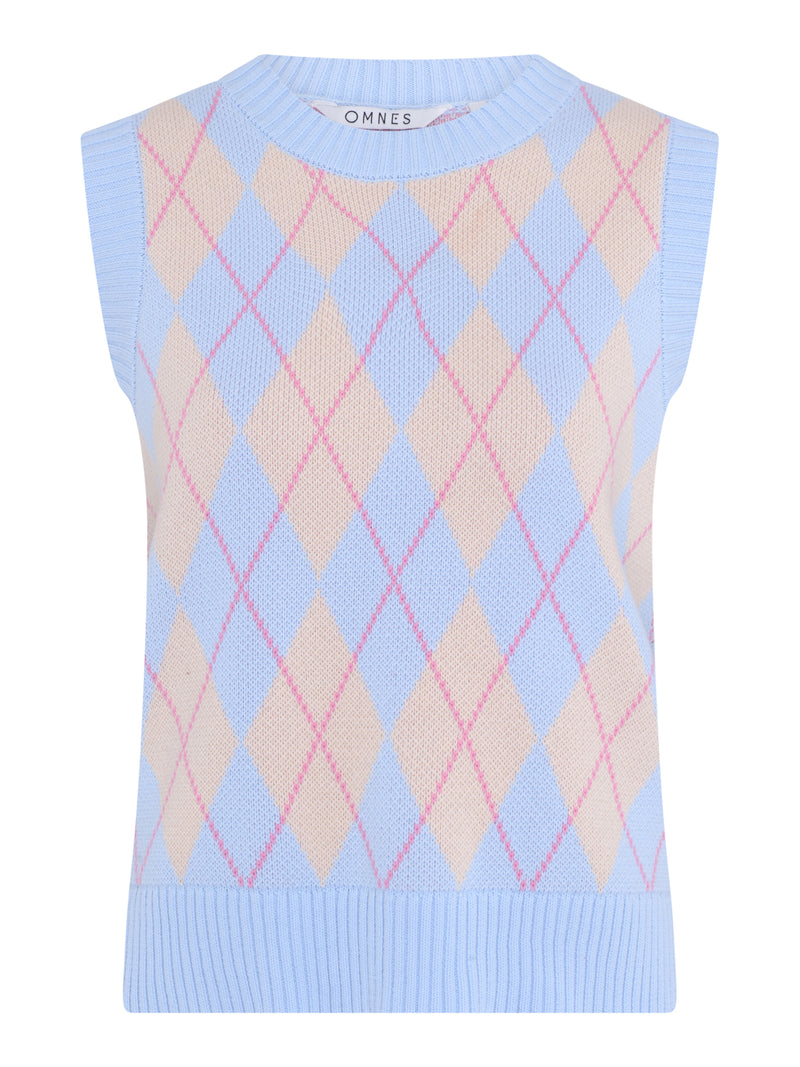 Bobbi Large Check Knitted Vest