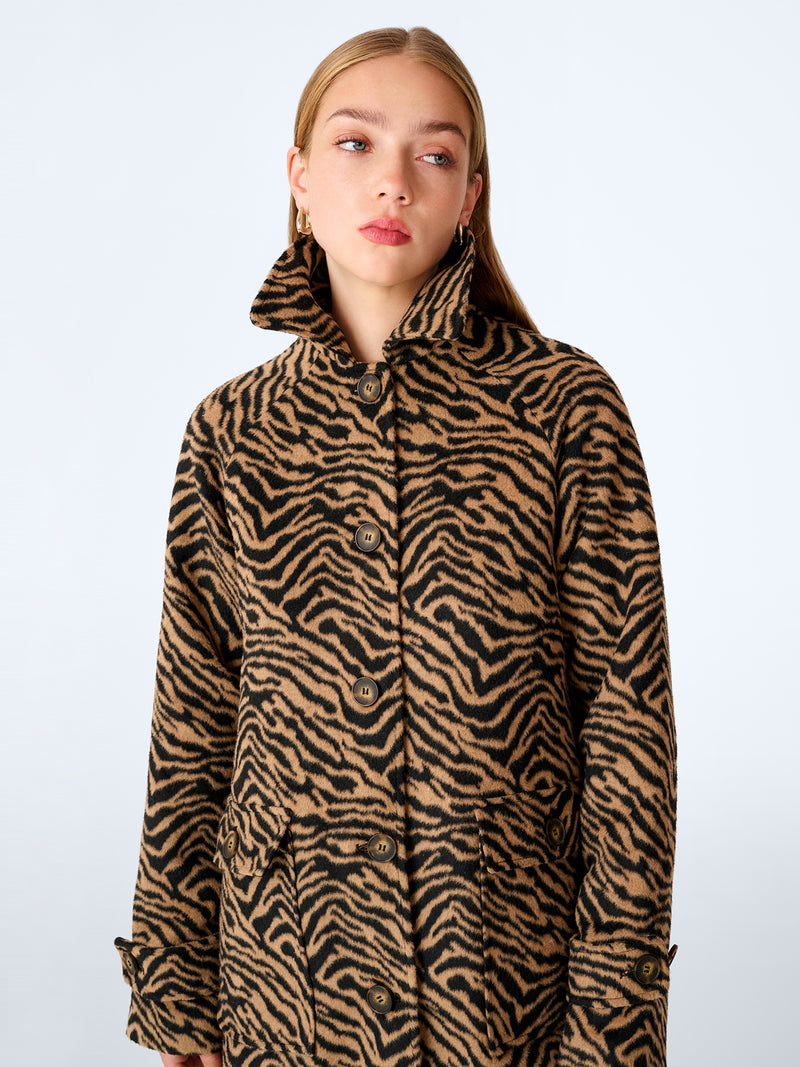 Bryce Coat in Brown Animal