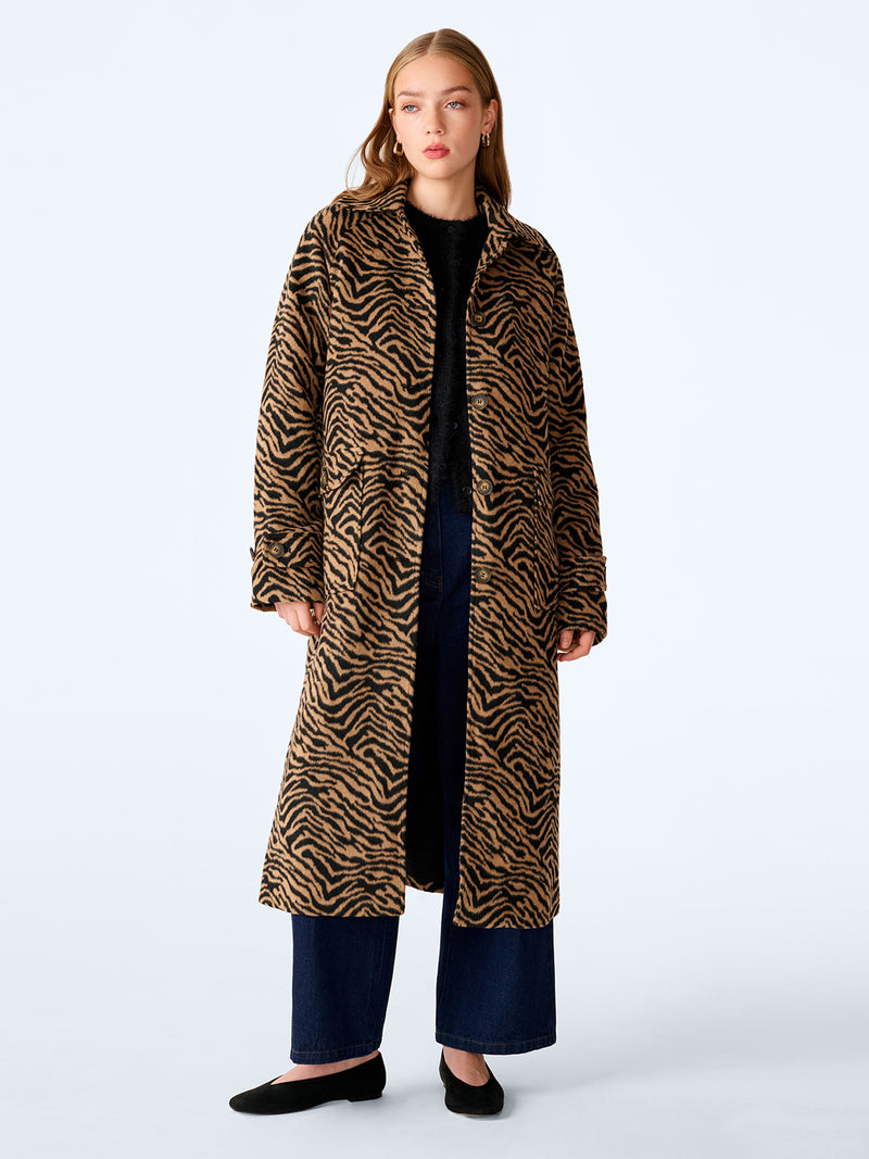 Bryce Coat in Brown Animal
