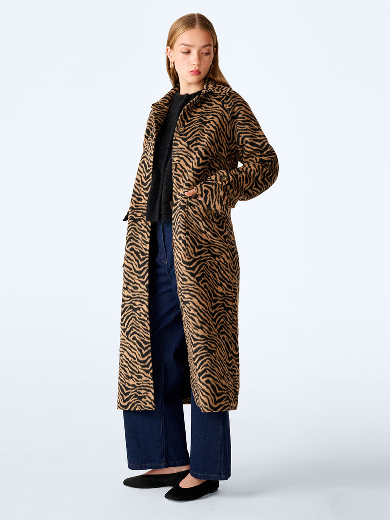 Bryce Coat in Brown Animal