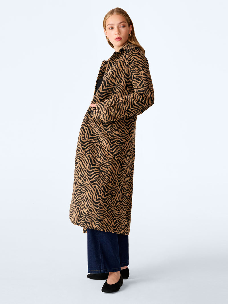 Bryce Coat in Brown Animal