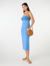 Load image into Gallery viewer, Clements Crochet Midi Dress in Blue