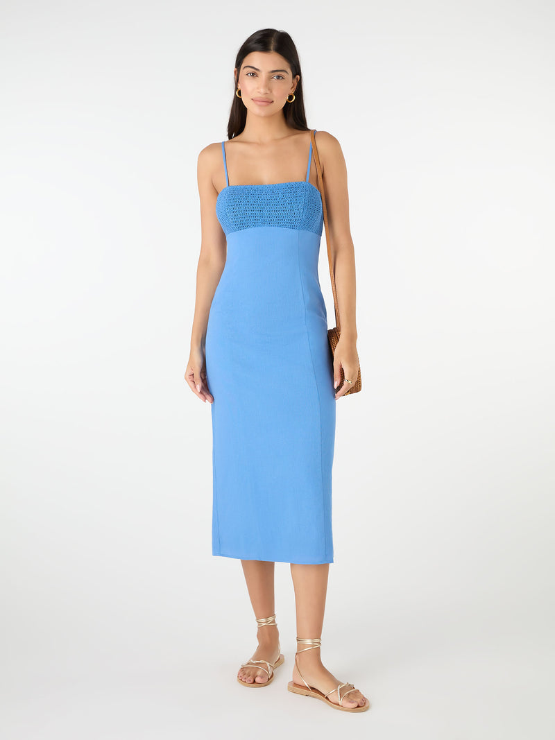 ethical blue midi dress Midi Dresses Lucinda Midi Dress Royal Blue Size 6