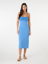 Load image into Gallery viewer, Clements Crochet Midi Dress in Blue
