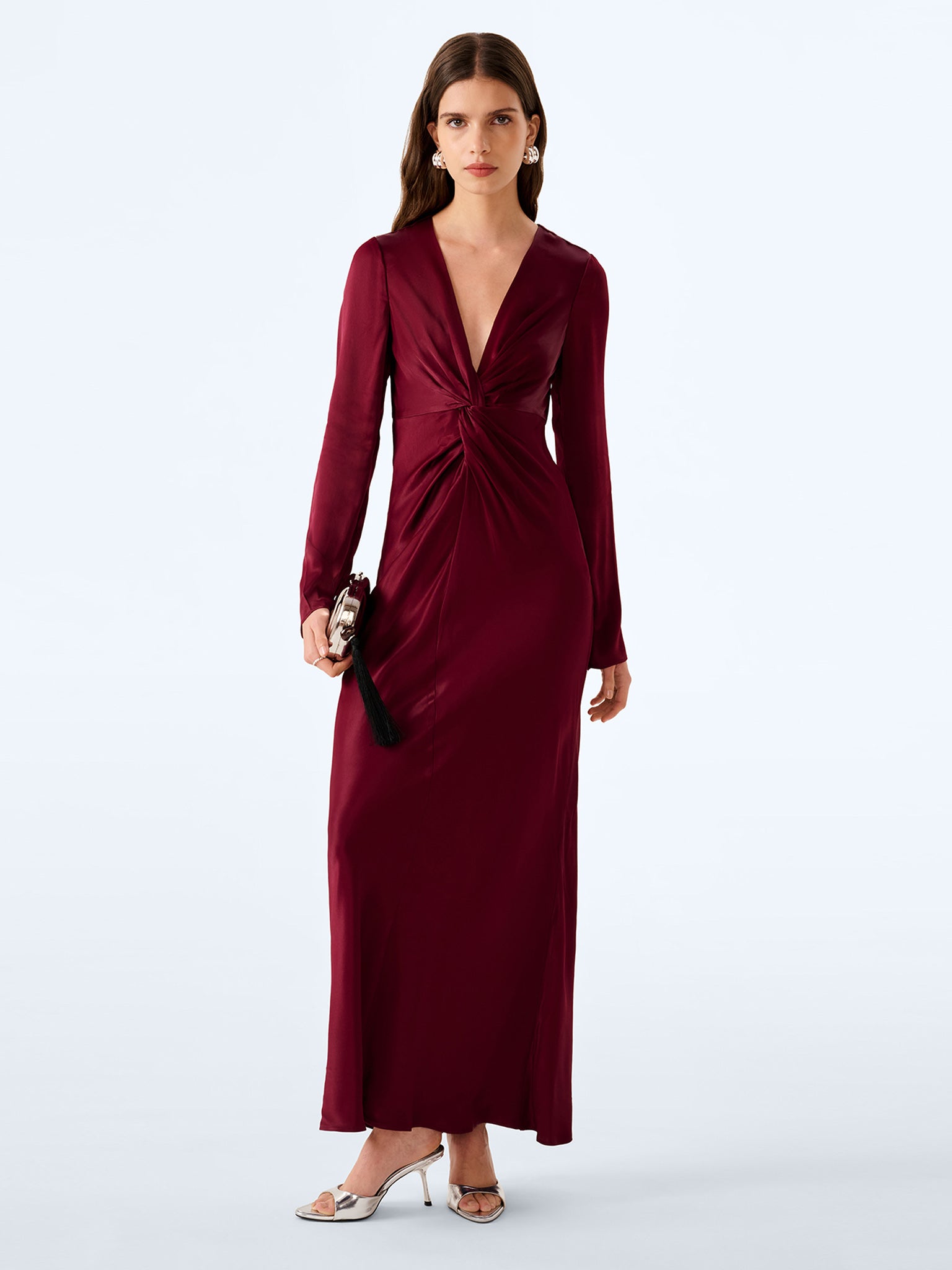 Camille Dress in Deep Wine