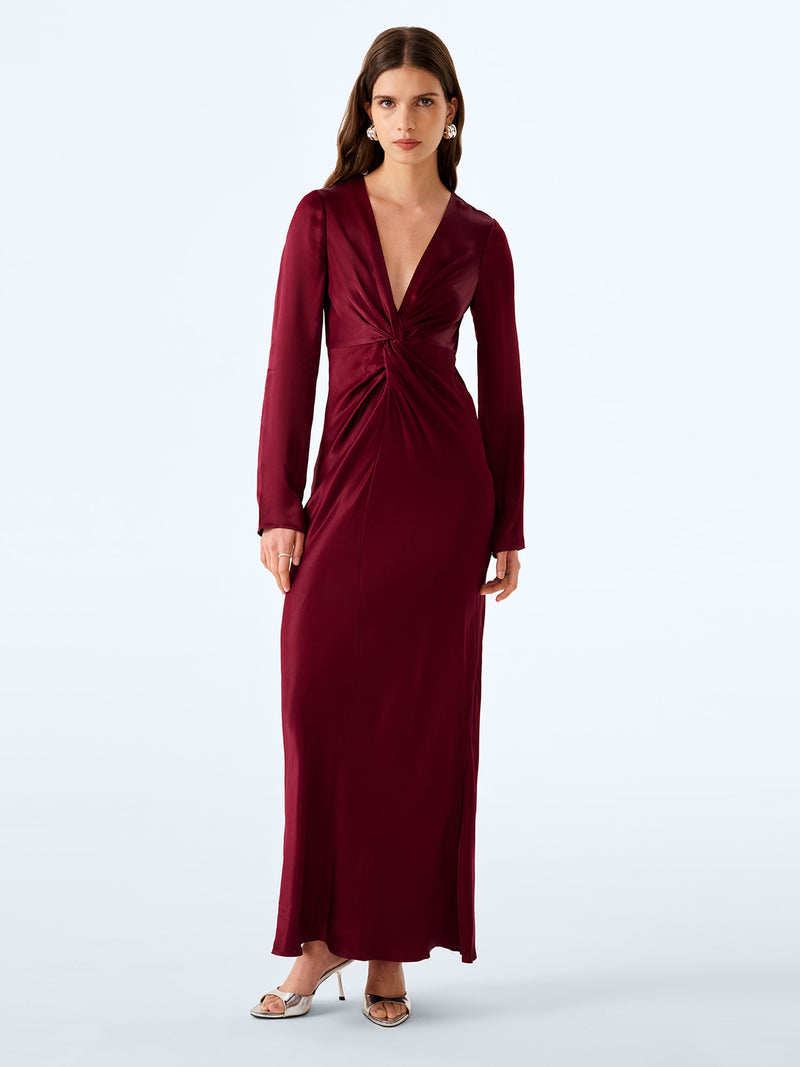 Camille Dress in Deep Wine