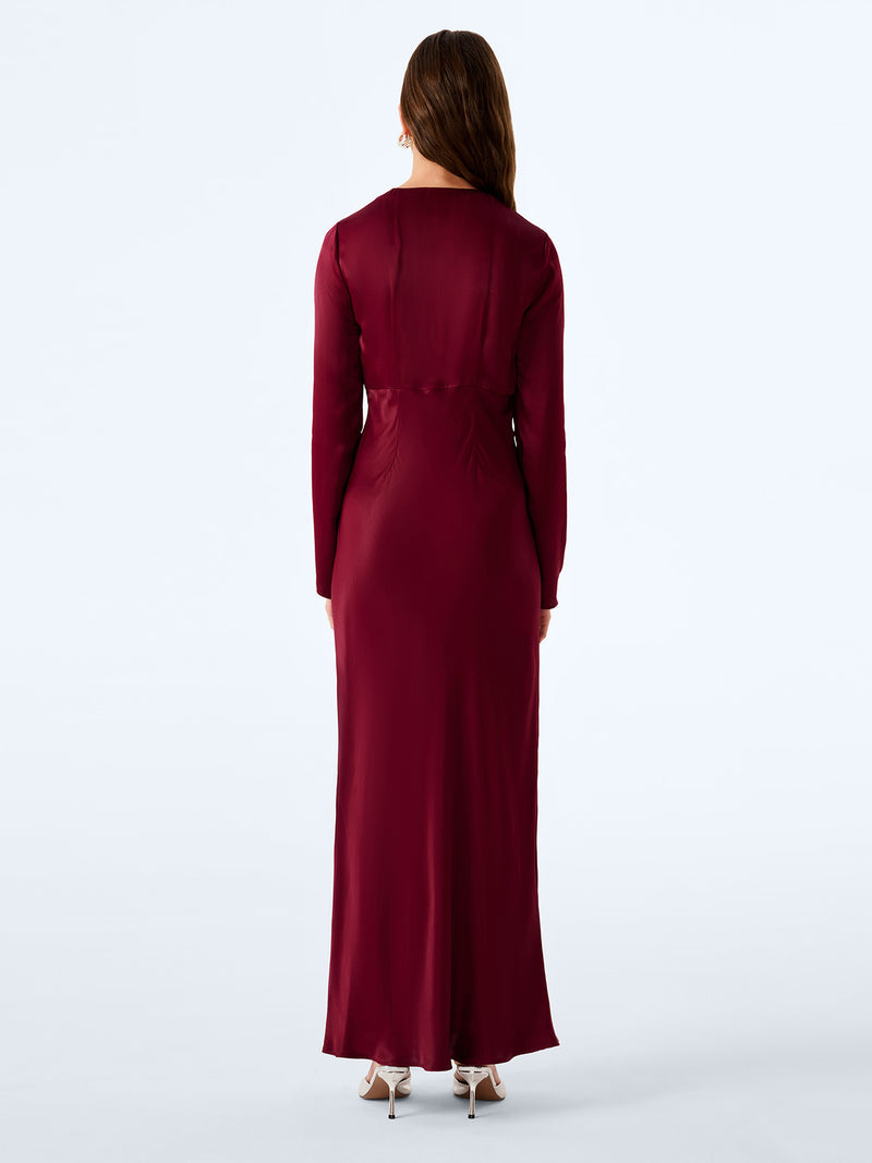 Camille Dress in Deep Wine