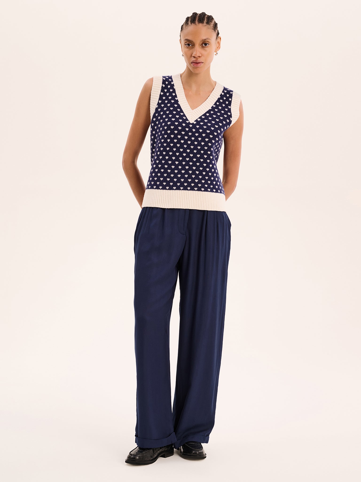 Candy Pleat Front Straight Leg Trouser