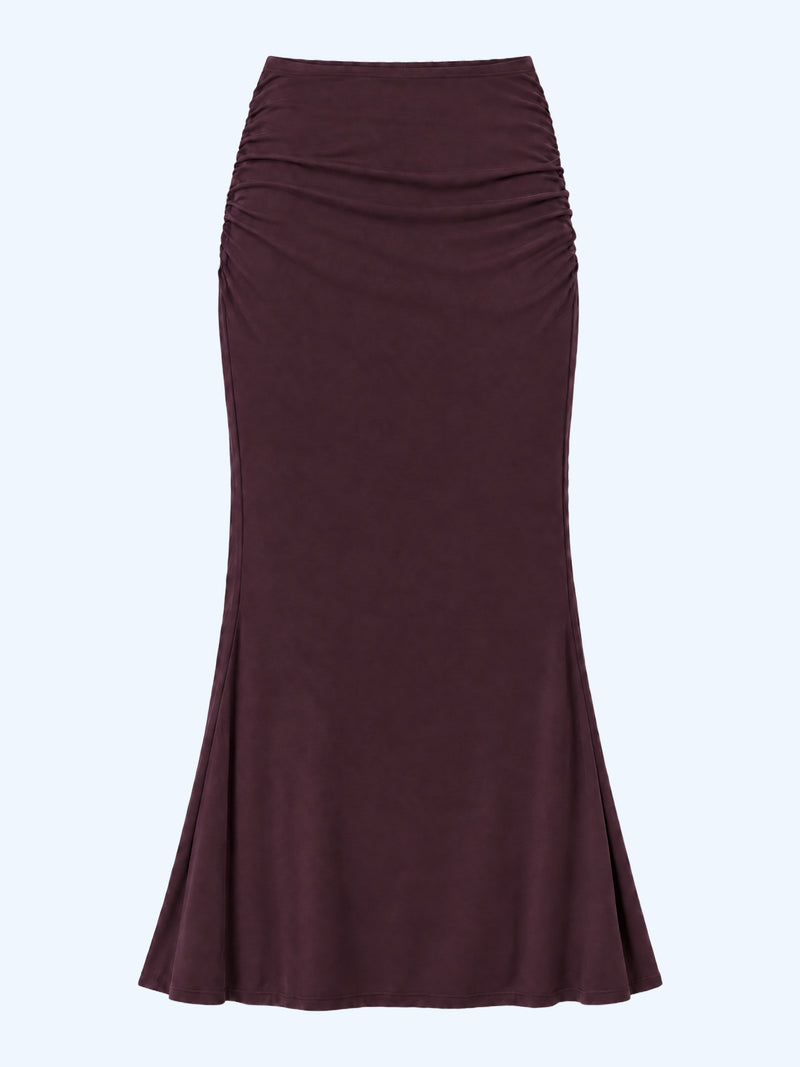 Careen Skirt in Aubergine