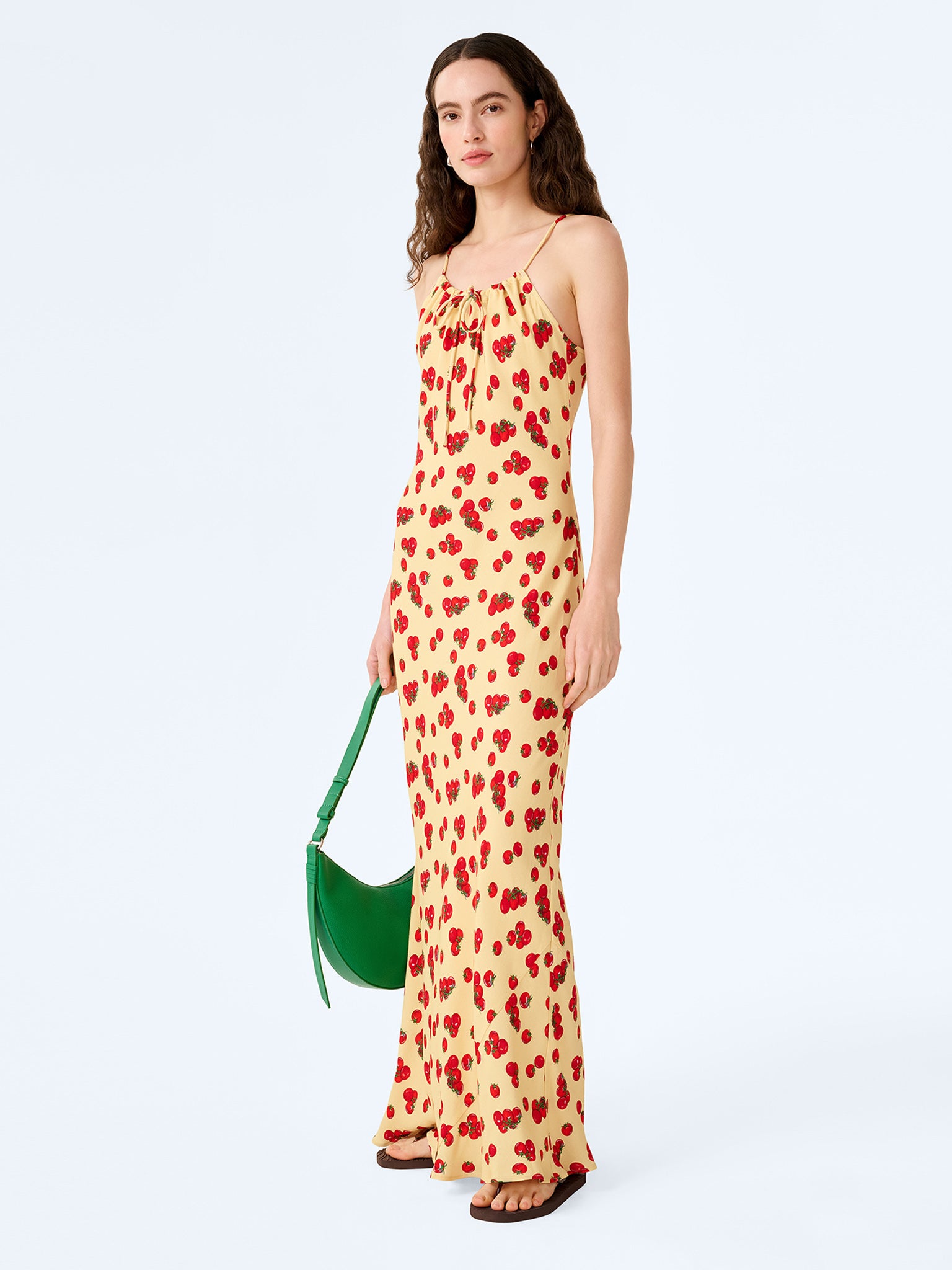 Cecile Dress in Tomato Print – OMNES Cecile Dress in Tomato Print – OMNES