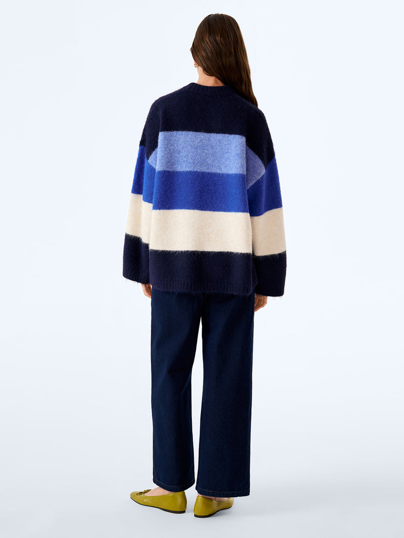 Constance Jumper in Navy and Cream