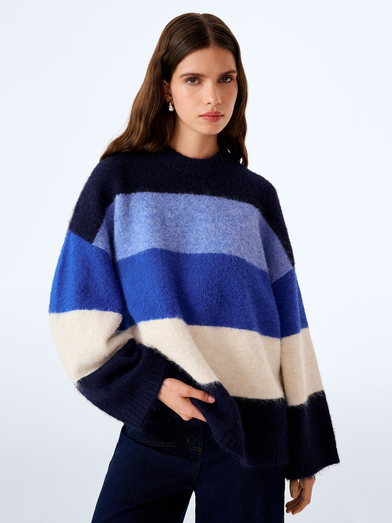 Constance Jumper in Navy and Cream