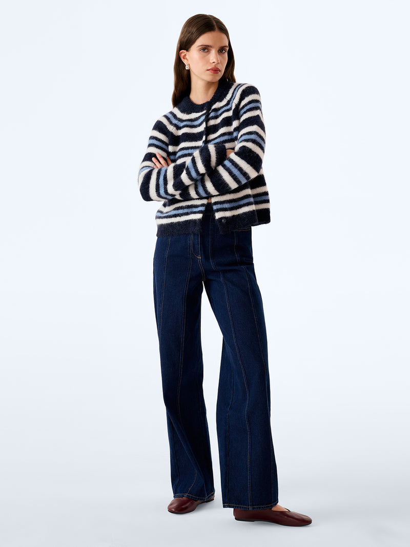 Cosmo Cardigan in Navy and Cream