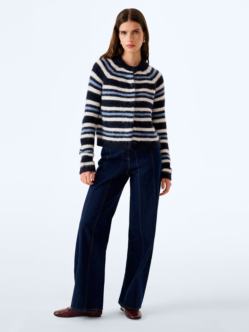 Cosmo Cardigan in Navy and Cream