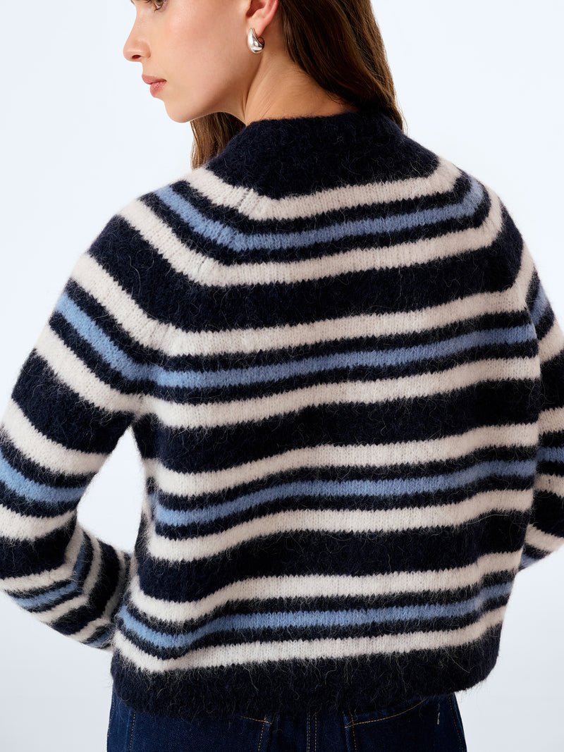 Cosmo Cardigan in Navy and Cream