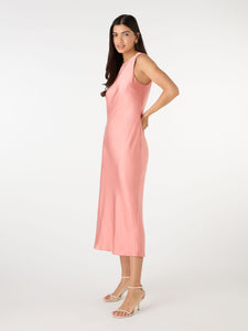 Dominica Sleeveless Maxi Dress in Coral