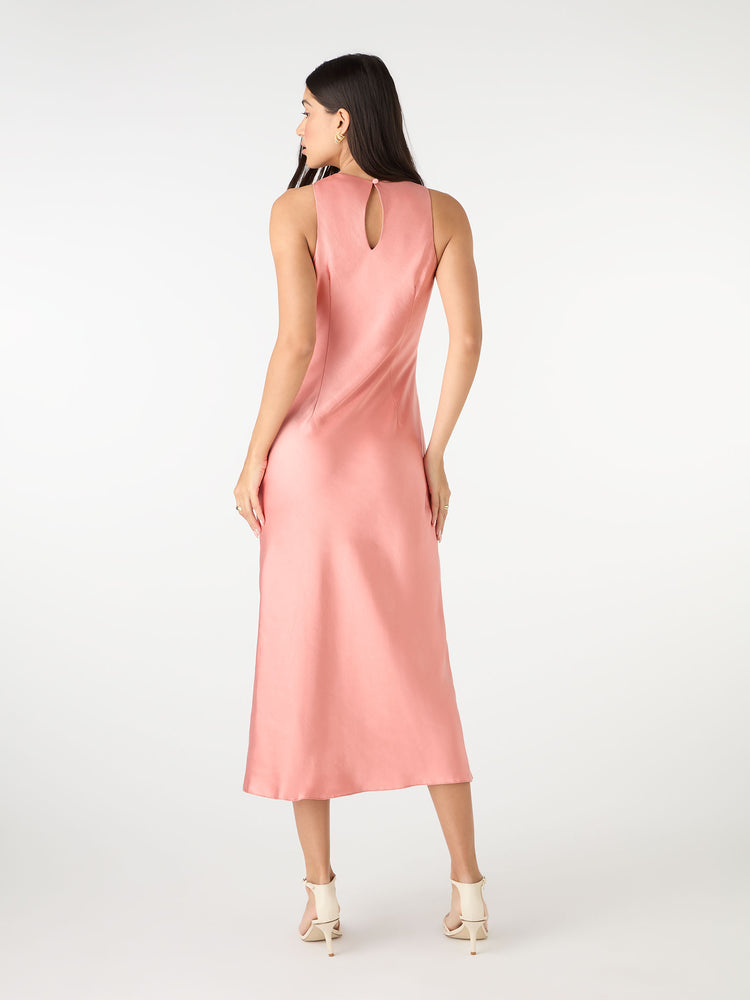 Dominica Sleeveless Maxi Dress in Coral