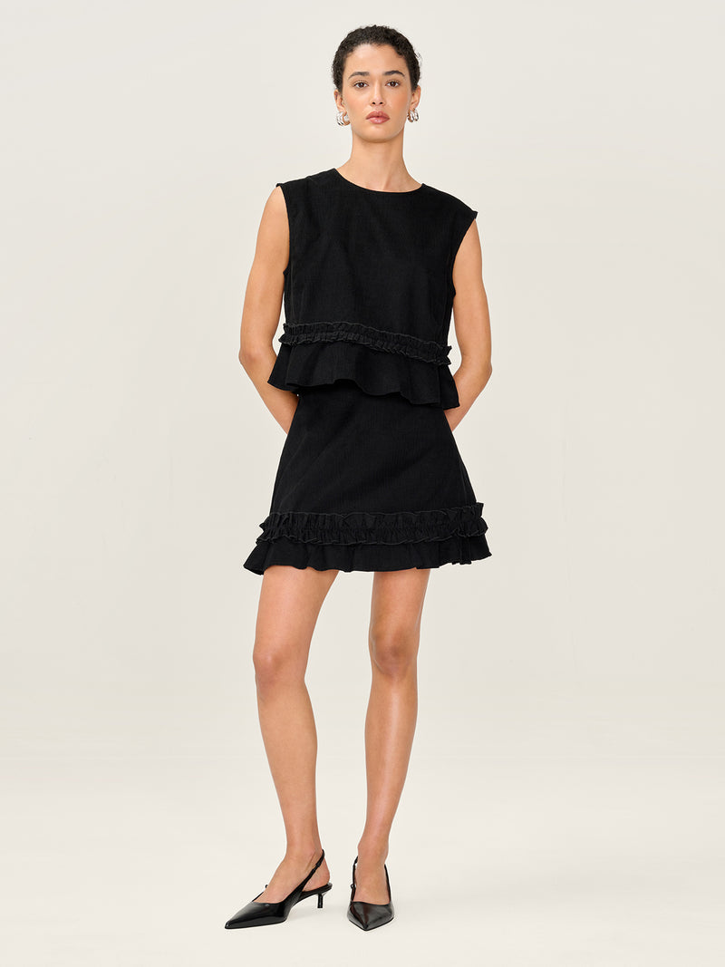 Dori Cord Top in Black