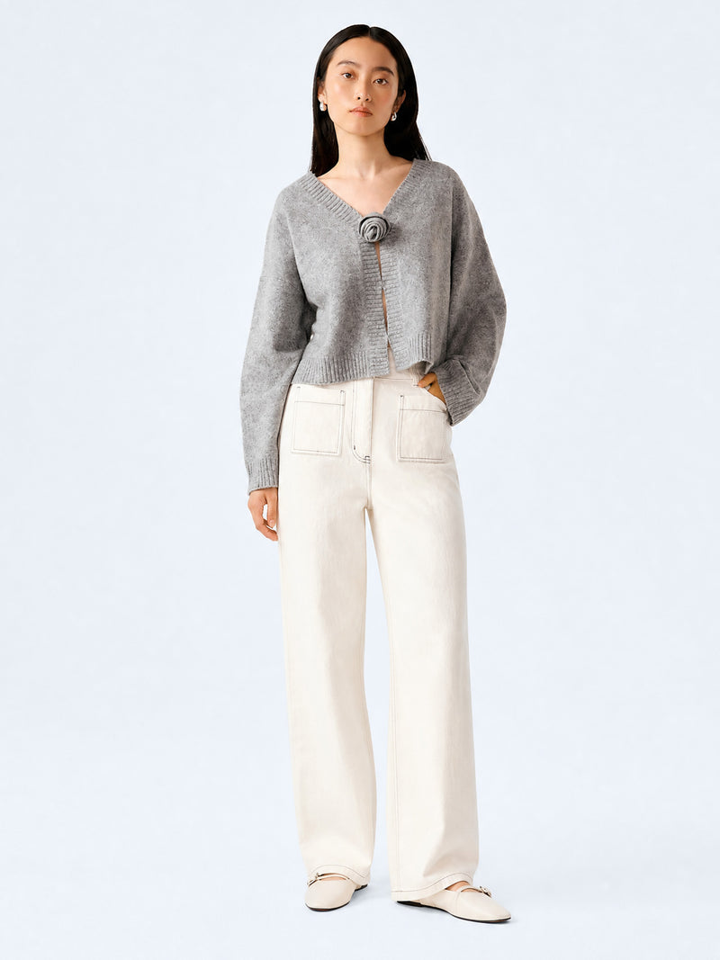 Dylan Cardigan in Grey Marl