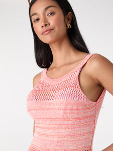 Elora Crochet Dress in Pink