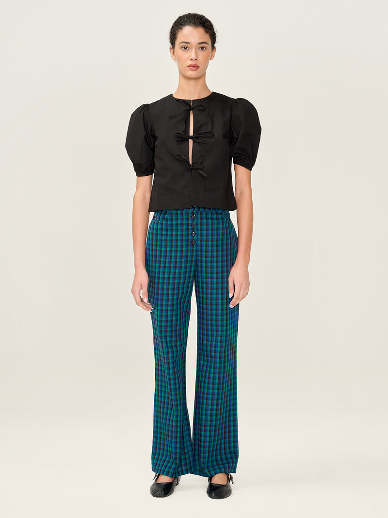 Elodie Trouser in Blue Check