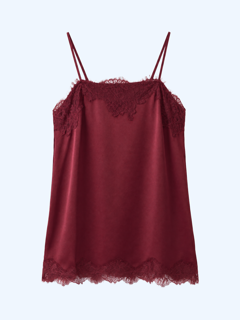 Estella Top in Deep Wine