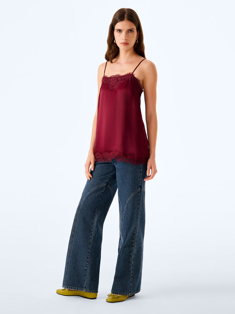 Estella Top in Deep Wine
